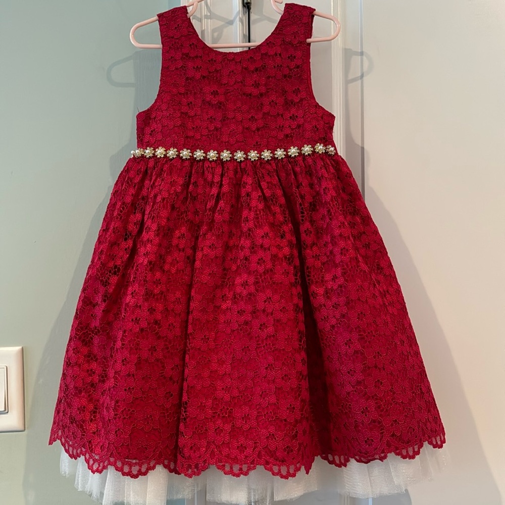 American princess red dress 4t